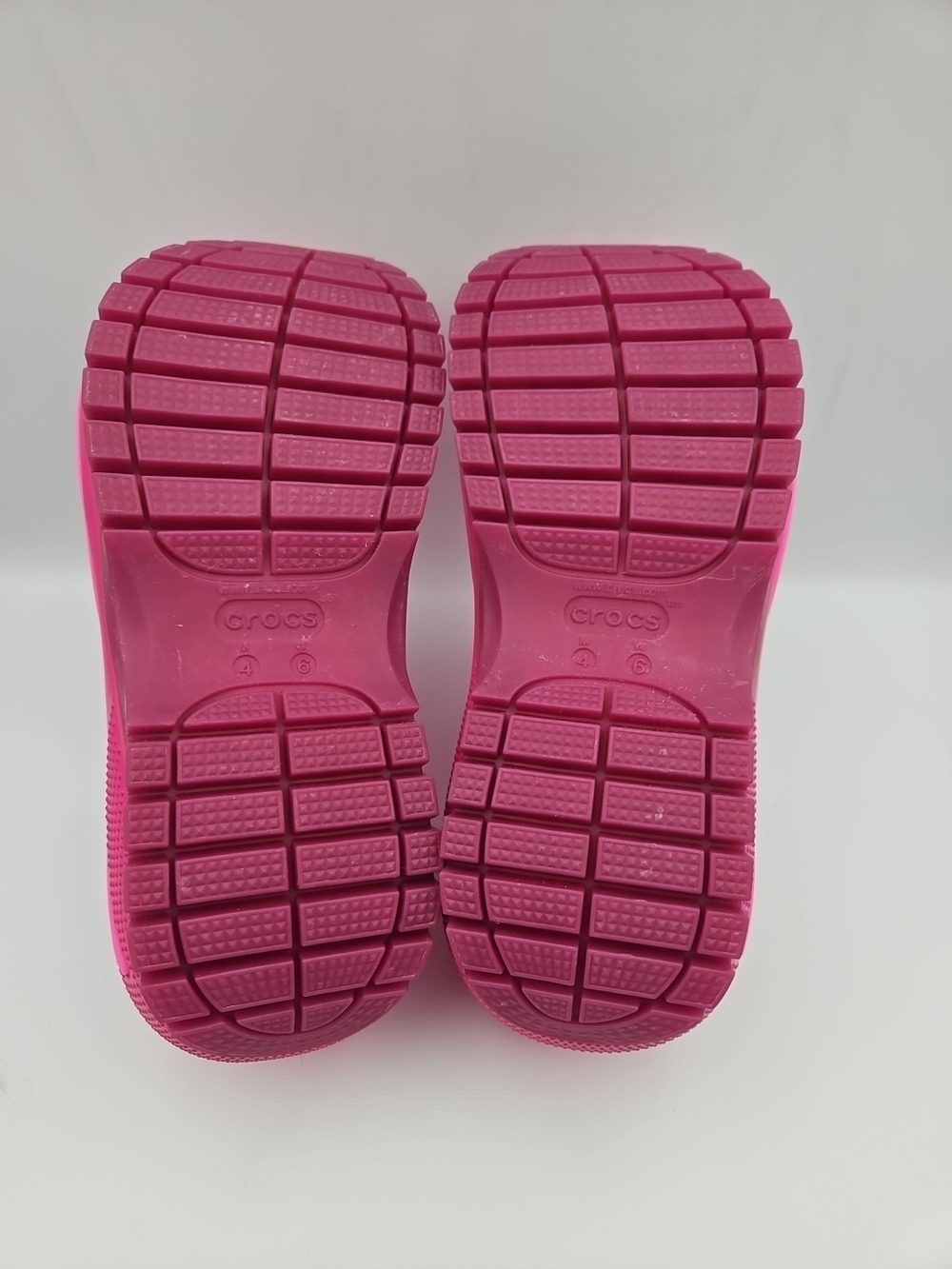 CROCS Pink Layered Platform Sandals - Picture 7 of 8